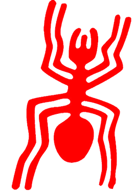 A spider drawing similar to the Nazca Lines in Peru